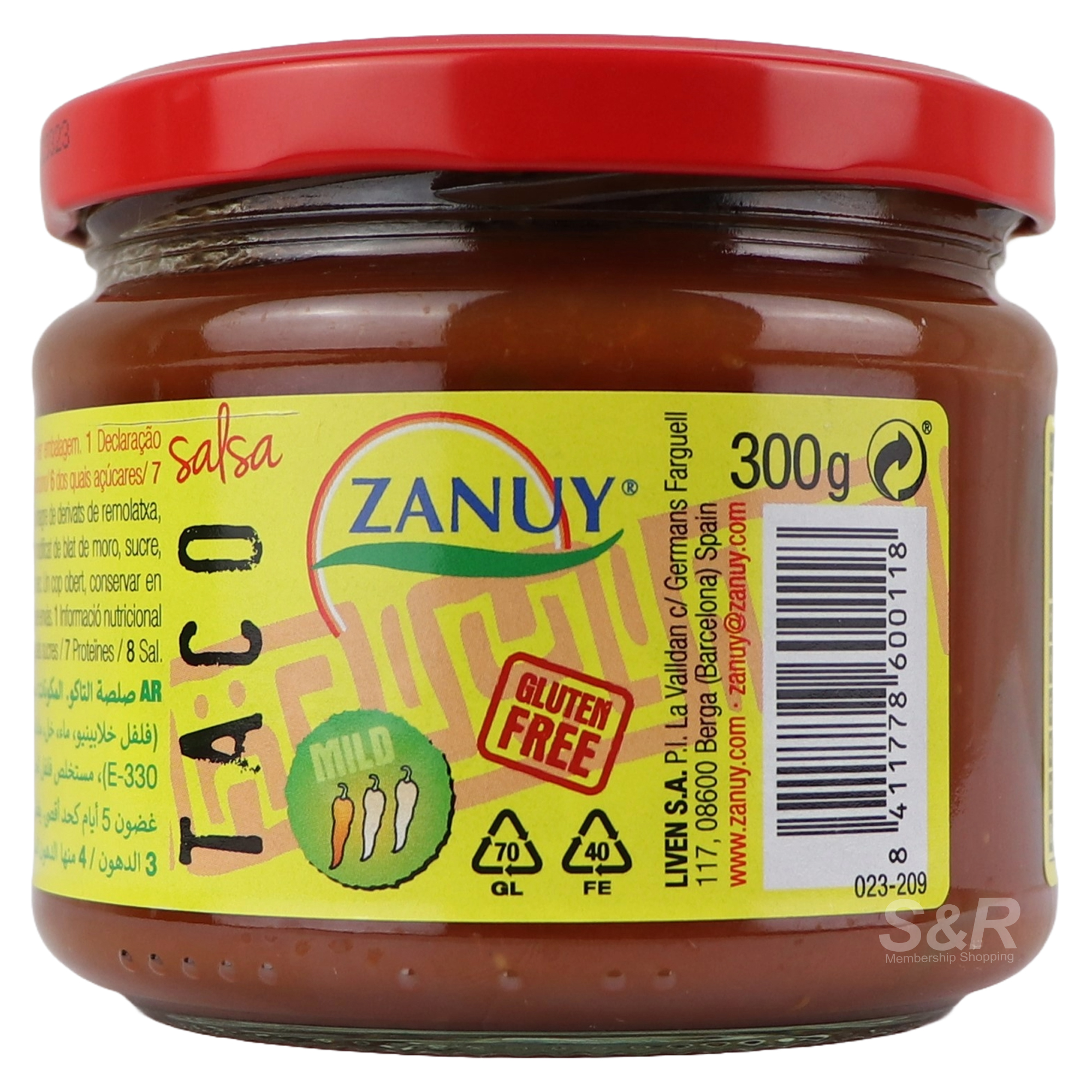Zanuy Taco Salsa Mild 300g Zanuy Taco Salsa Mild 300g
